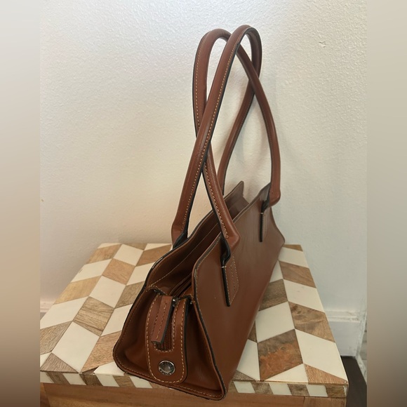 Vintage Tommy Hilfiger Brown Leather Shoulder Bag - Picture 6 of 8